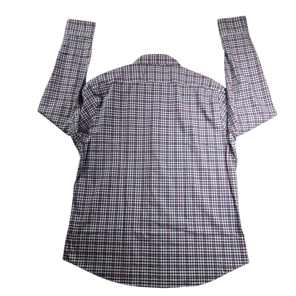 Twillory Untuckable Glow Button-Down Shirt Tailored Fit Plaid Check‎ - Picture 4 of 13